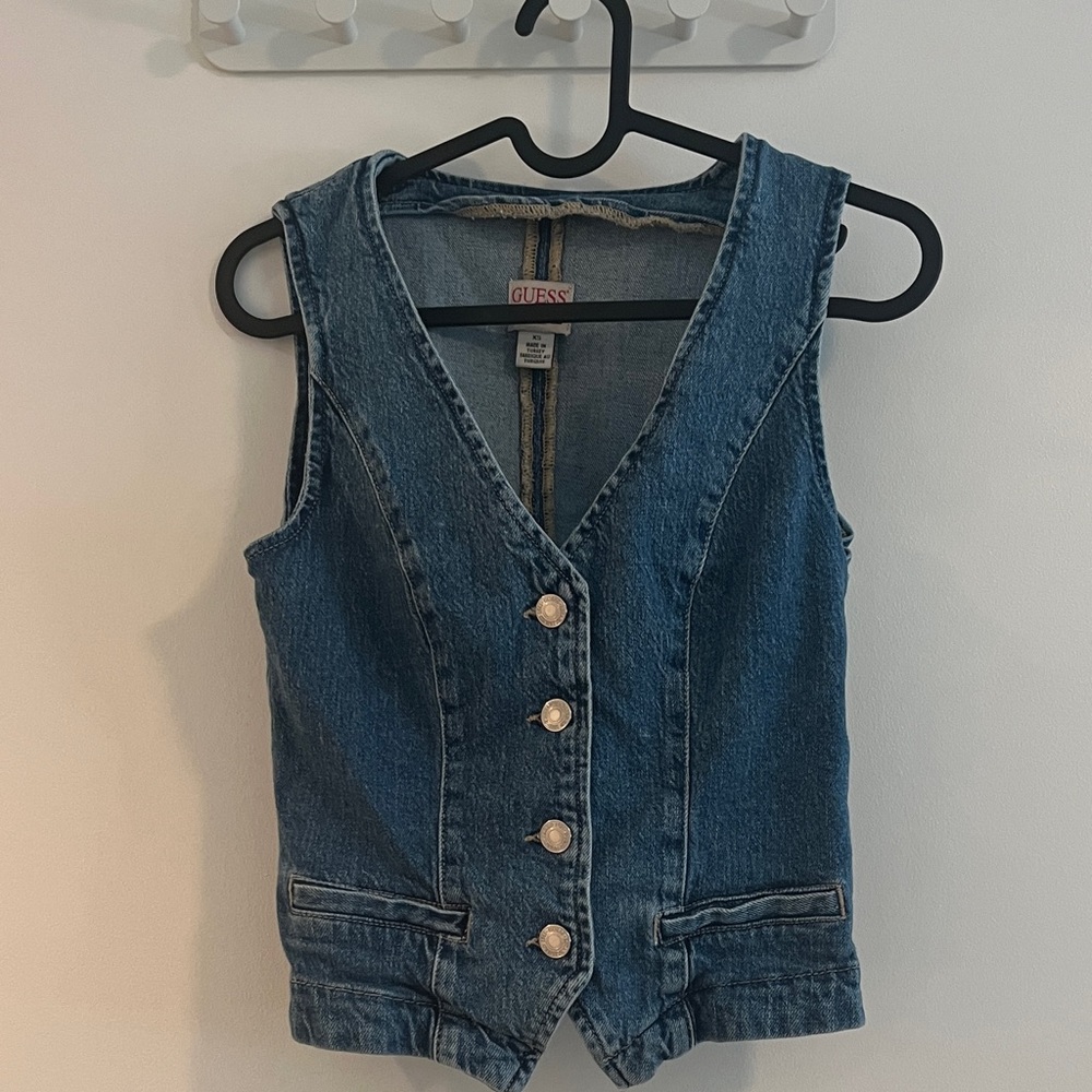 Guess Blue Denim Vest